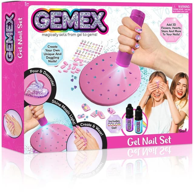 Gemex Nail Set Medium - Fun DIY Nail Art Kit for Kids, Creative Play Set - HUN0238