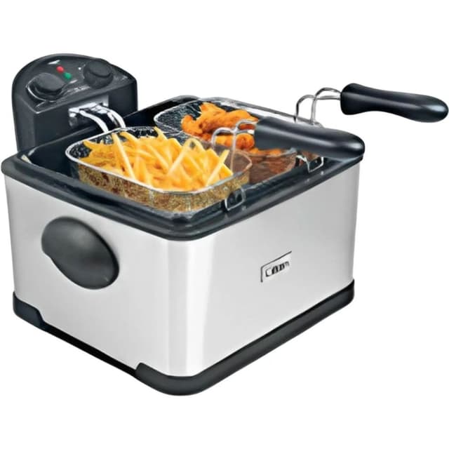 Clikon Deep Fryer CK374 4 L 2000 W Adjustable Temperature Non‑Stick Inner Tank Brushed Stainless Steel Housing Overheat Protection Ready Indicator Light Black Silver
