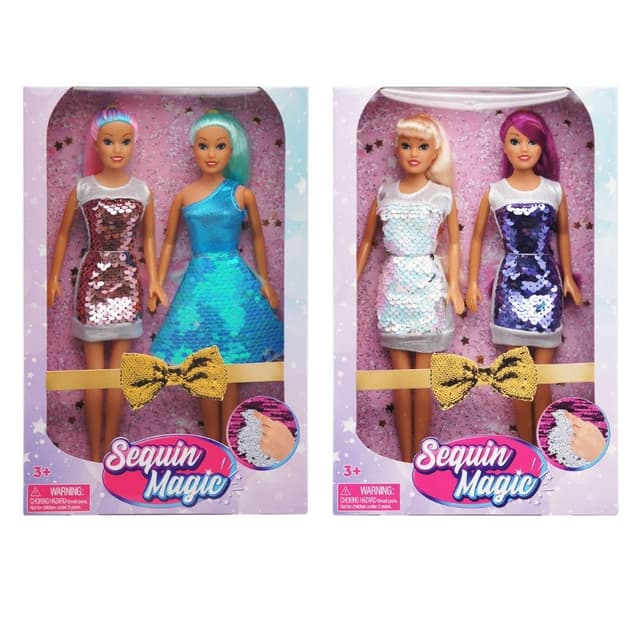 Toyworld Twin Pack Sequin Doll - 7912