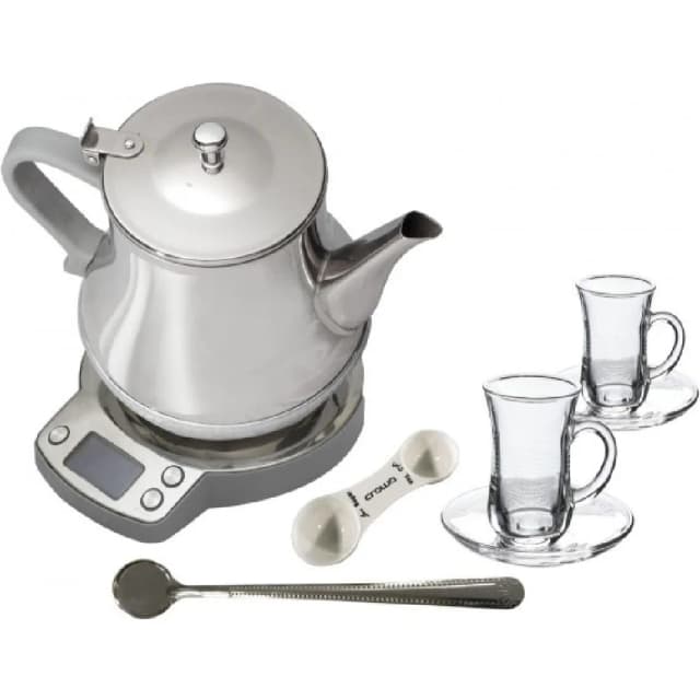 Crownline Karak Tea Maker 0.8L 1000W Smart Control Silver KT-188