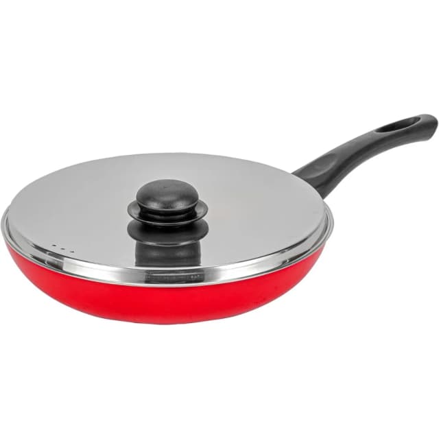 Royalford 30cm Non-Stick Aluminum Frypan with Stainless Steel Lid - RF12523