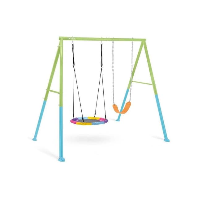 Intex Two-Feature Swing Set with Swing and Saucer