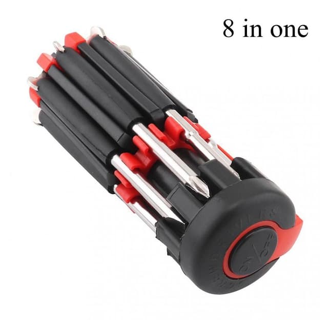 Screwdriver With LED Flashlight Portable Outdoor Tool for Vehicle 8 in 1 And 6 in 1