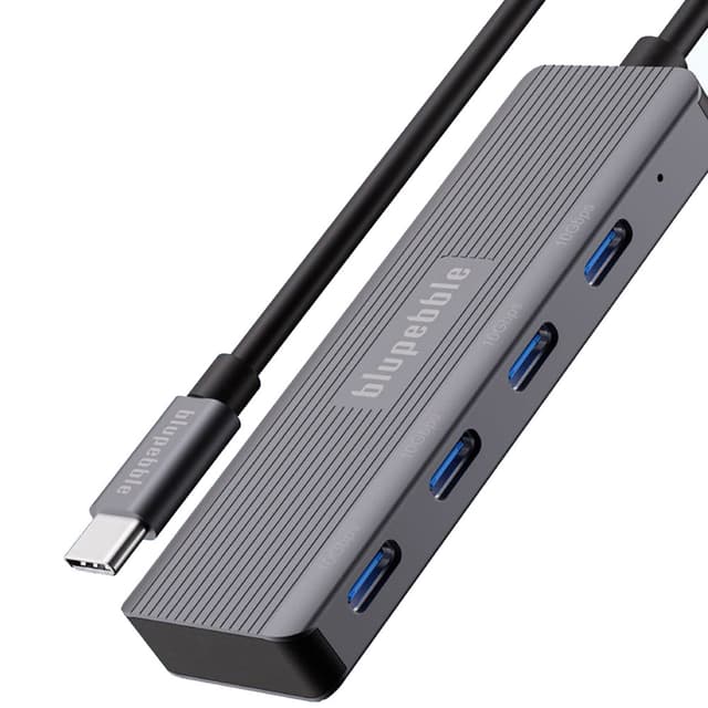 Blupebble C4 Multiport 4 Port Hub USB-C 3.2 Gray BP-C4MULTIHUB4IN1-GY