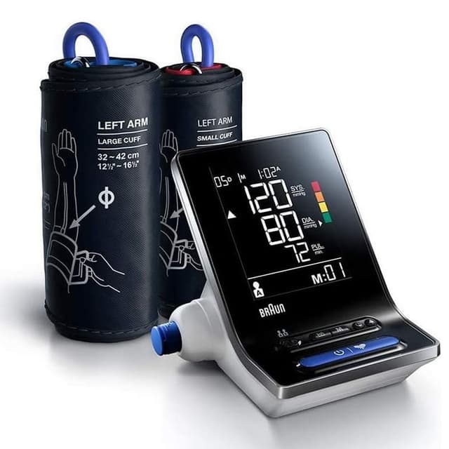 Braun Exact Fit 3 Upper Arm Blood Pressure Monitor (Clinically Accurate, for Home Use, with 2 Cuff Sizes, Colour Coded Display, Easy Reading), BUA6150