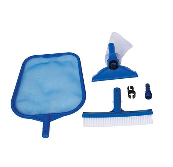 Intex-Basic cleaning kit (leaf skimmer/wall brush/vacuum head for #28002), clam shell-29056