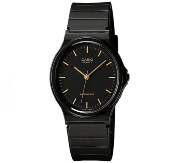 Casio Resin Band and Black Dial Formal Watch For Men - MQ-24-1ELDF