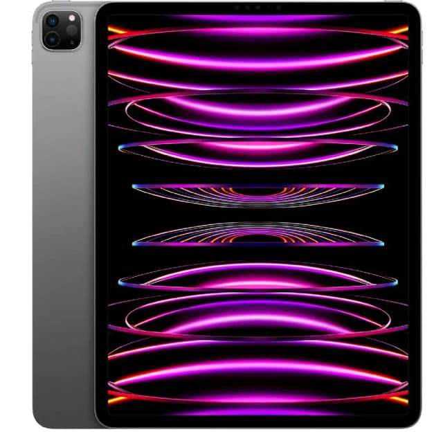 Apple iPad Pro 2022 (6th Generation) 12.9-Inch WiFi + Cellular, 128GB Storage, 8GB RAM, Apple M2 Chip, 5G, Space Gray, International Version - Renewed