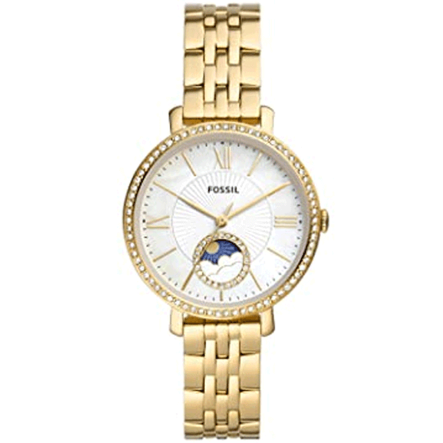 Fossil Analog Women Watch, Multifunction Gold-Tone Stainless Steel Watch - ES5167