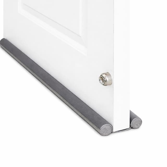 Door Draft Stopper 30 to 38 Under Door Draft Blocker Window Breeze Blocker, Noise Sound Light Smell Blocker for Doors and Windows, Grey, Door Guard-Gr, 37inch