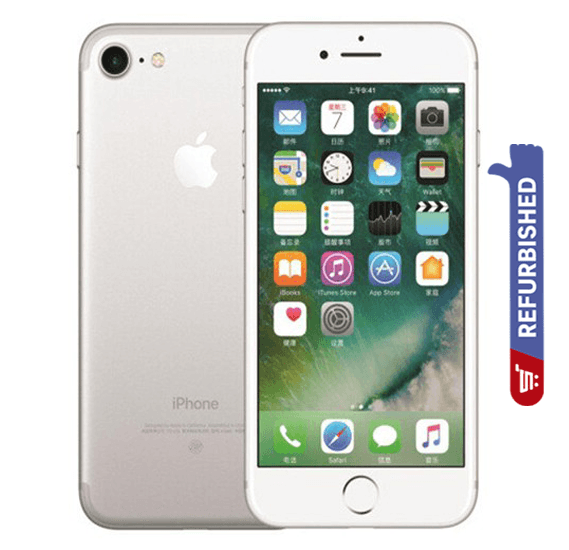 Apple iPhone 7 Smartphone, 4.7 Inch Retina HD Display, 2GB RAM, 256 GB Storage, Dual Camera, -Silver, Refurbished