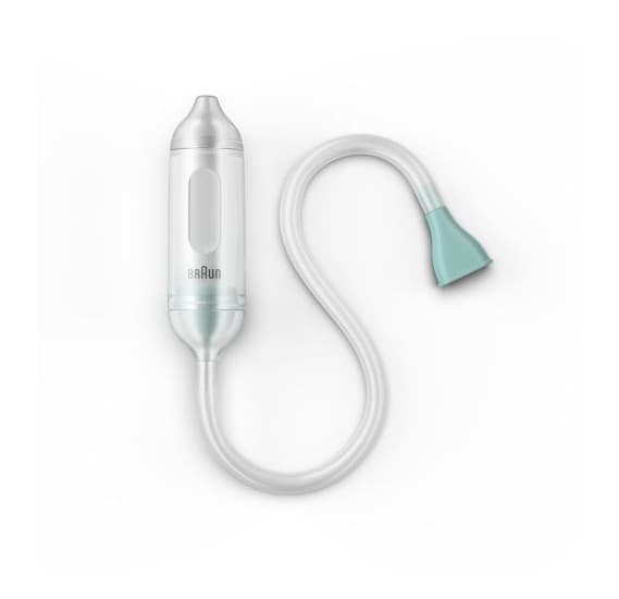 Braun Quickly and Gently Clear Stuffed Infant Noses - Toddler and Baby Nasal Aspirator with Two Nose Tips BNA050EU