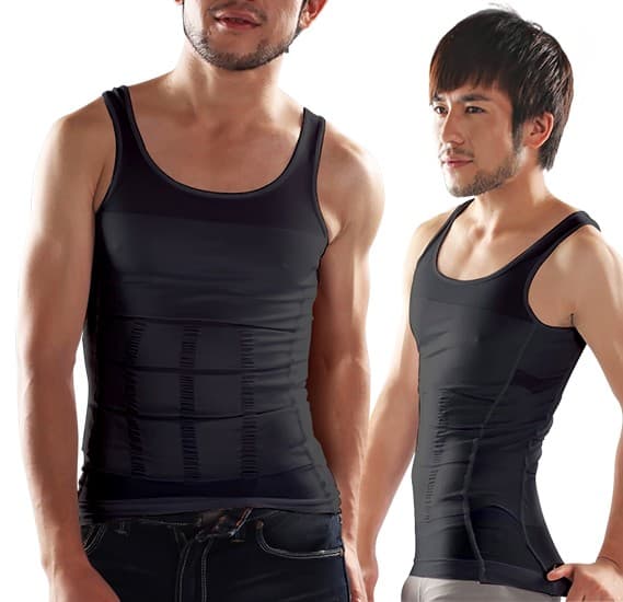 Slim N Lift Slimming Shirt For Men- Black, XL