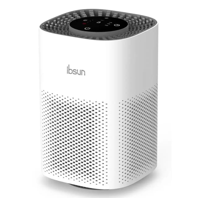 ibsun Air Purifier H13 True HEPA Filter Bedroom Up to 20 m 24dB White USB