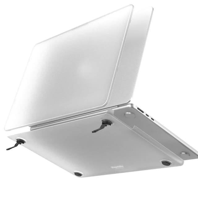 Blupebble ArmorEdge Ultra Slim Hard Case with Foldable Kickstand for MacBook Air 13.6 inch Matte Clear - BP-ARM13AIR-MC