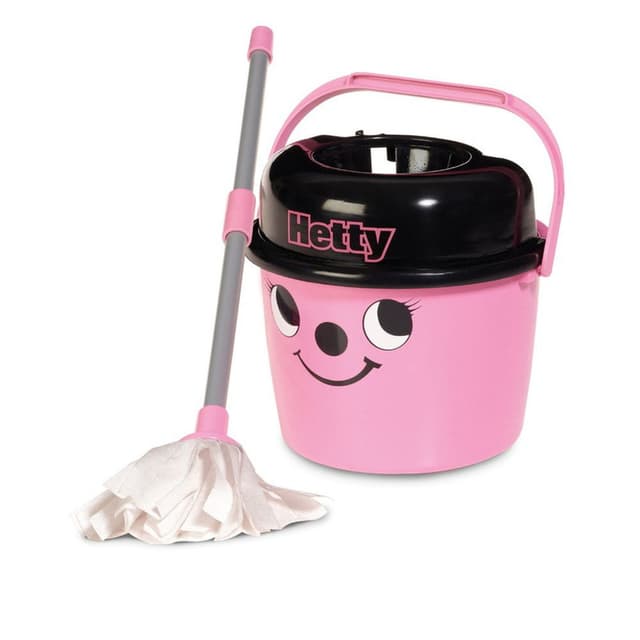 Casdon Hetty Mop & Bucket Toy Cleaning Set | Pretend Play Cleaning Toy for Kids 3+ Years, Pink – 65750