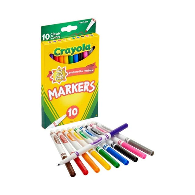 Crayola 10 Classic Fine Line Color Max Markers - CY58-7726