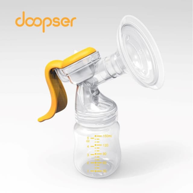 Doopser - Manual Breast Pump, Lightweight Single Hand Pump, BPA-Free, Easy to Clean, 150ml - DPS-856