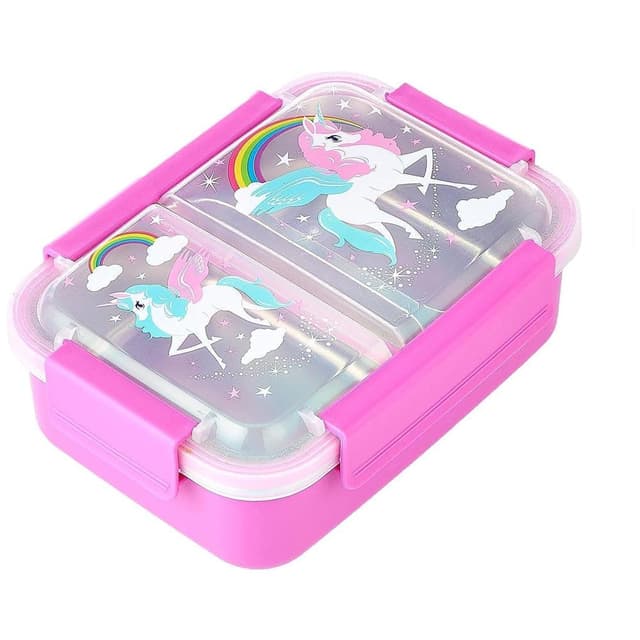 Eazy Kids Steel Bento Insulated Lunch Box - Pink - EZ-BILB-PI