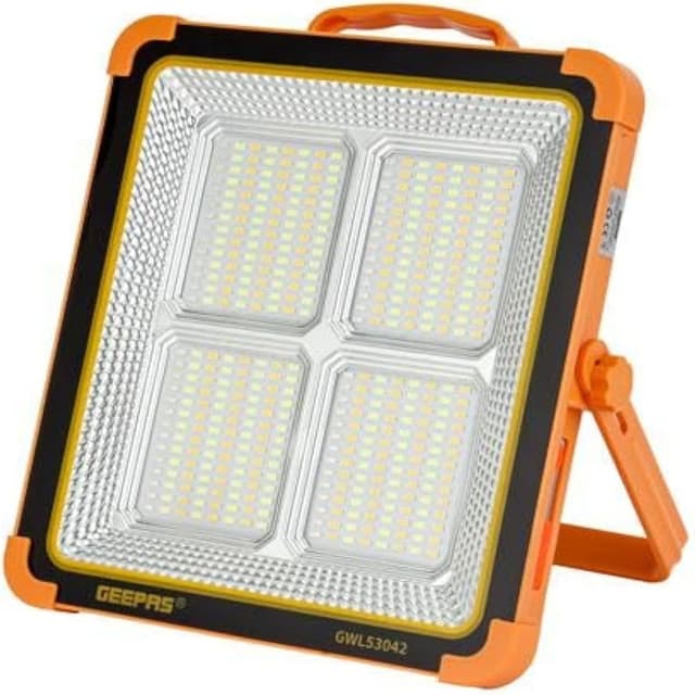 Geepas Rechargeable Work LED Lamp with Solar Charging and Stand - GWL53042