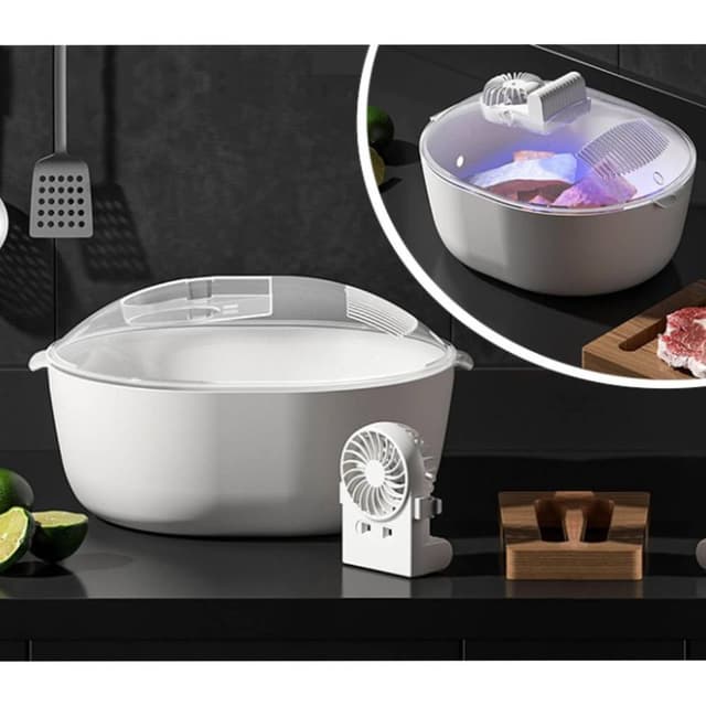 Generic 4 In 1 Defrosting Tray,Food Thawing,Rapid Thaw Tray,Kitchen 360degree Thawing Board,for Foods Veggies Meat Fish,Airtight Food Preservation And Thawing Machine for Home Kitchen