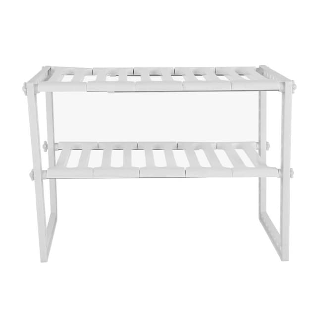 Generic Telescopic Stand Storage Shelf - Space Saving Cupboard Extending Extra Home Organizer