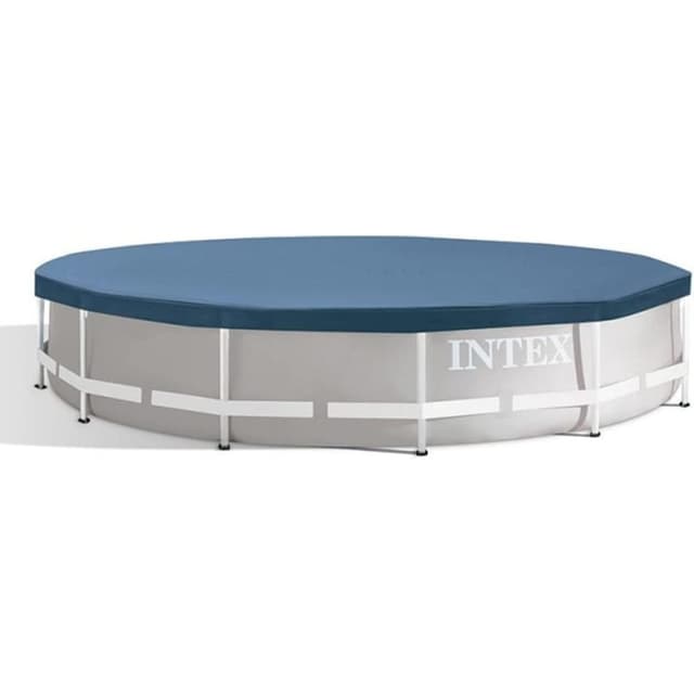 Intex 15 ft. Round Metal Frame Above Ground Pool Cover - Durable Vinyl Protection 28032