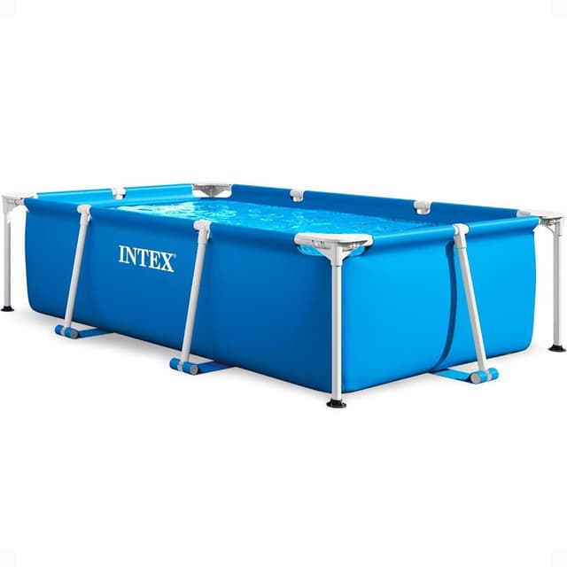 Intex Rectangular Frame Pool - 1662 Litres Capacity, Blue - Model 28270