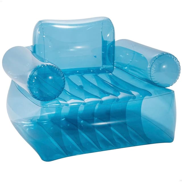 Intex Transparent Blue Inflatable Armchair - Ergonomic PVC Design, Model 66503