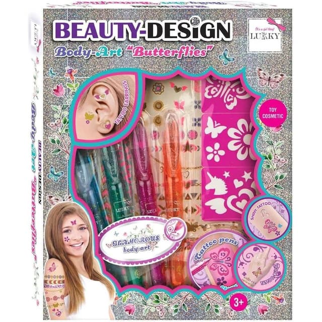 Lukky Set Beauty Design Body Art Butterflies - LUK-T20730