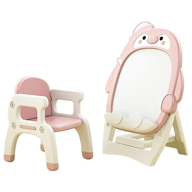 MYTS - Indoor Penguin Kids Writing And Drawing Board - Pink - Model MYTS DC001 P