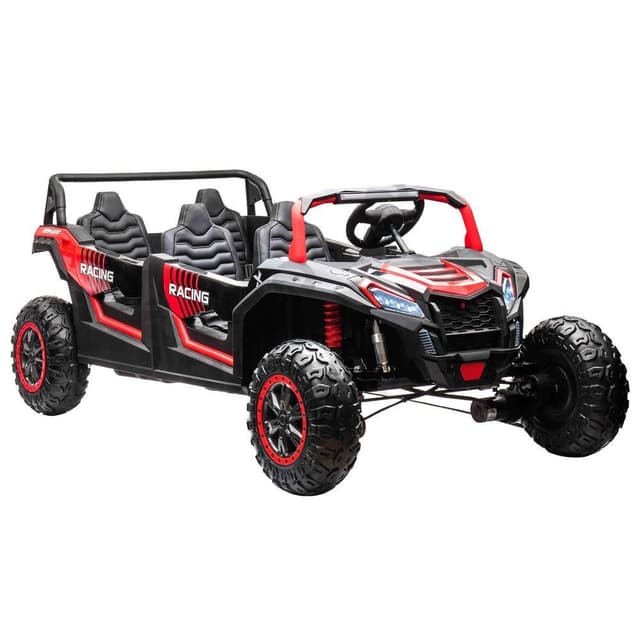 MYTS 4-Seat Electric Ride-On Car 48 V with Lights And Leather Seats Red - MYTS I100 R