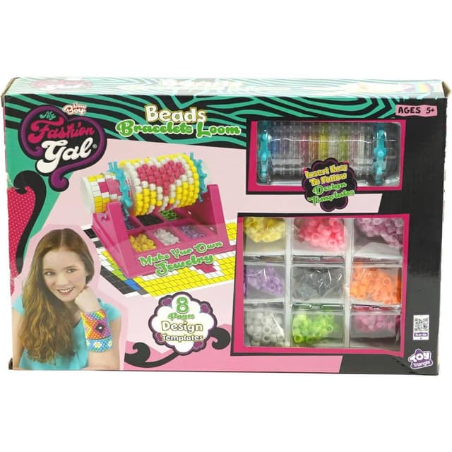 My Fashion Gal Beads and Bracelets Loom Kit for Kids - Creative DIY Jewelry Making Set - NG-698012