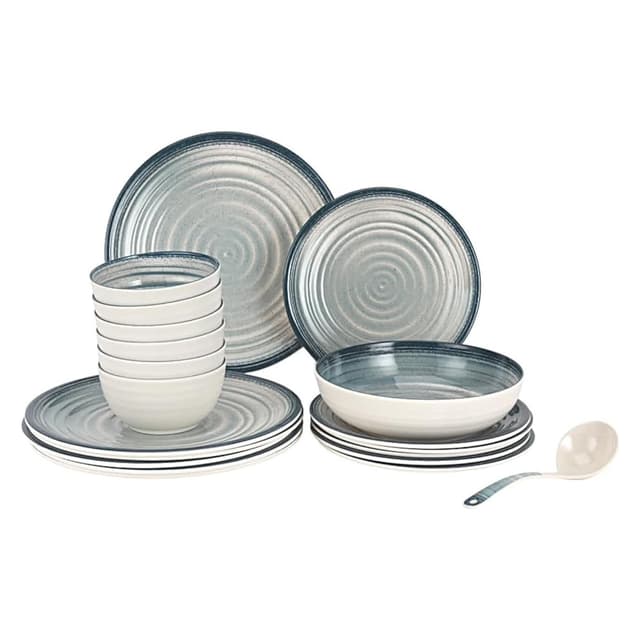 Royalford 40-Piece Melamineware Dinner Set – Durable, Lightweight, Dishwasher and Freezer Safe Tableware for Everyday Use – RF12512