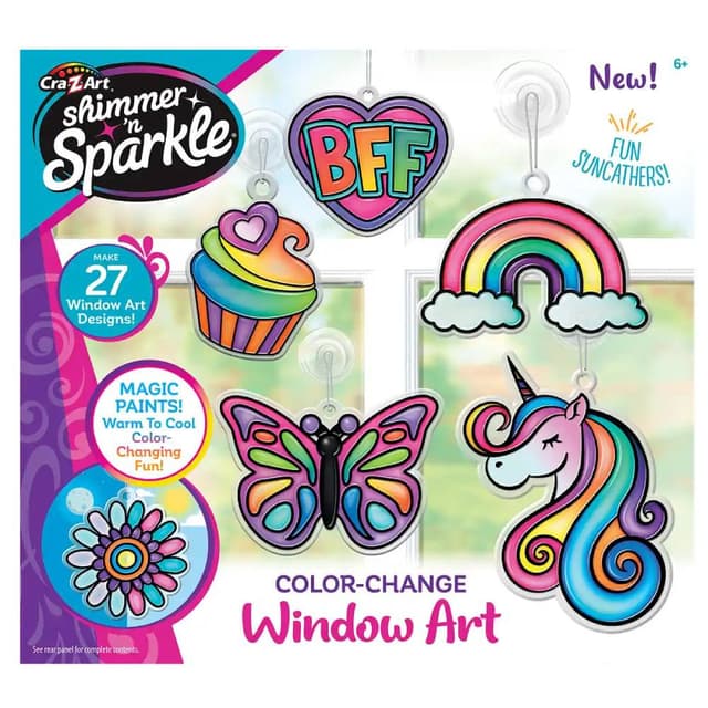 SNS Colour Changing Window Art Set | Window Change Colour with the Sun Glass Stickers Kids Stickers Window Stickers - SNS-17985