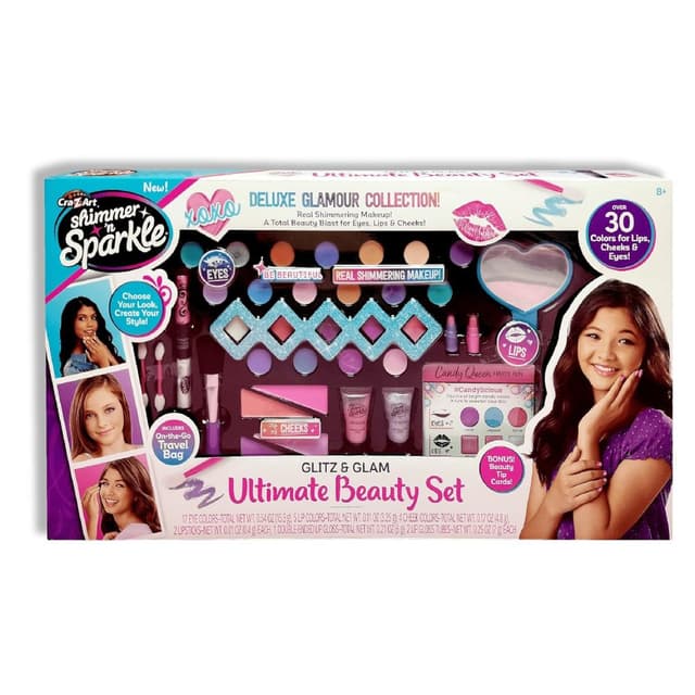 SNS Glitz and Glam Ultimate Beauty Set – Kids Pretend Play Make-Up & Accessories Kit, 8+ Years – SNS-65591