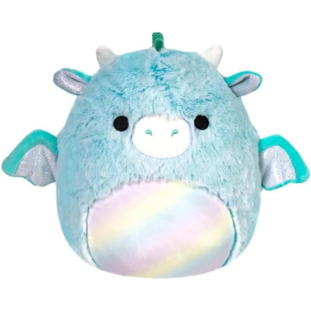 Squishmallows 12-Inch Fuzzamallow Lorelai the Teal Dragon Plush Toy – Medium Size, Soft & Cuddly – SQCR05614