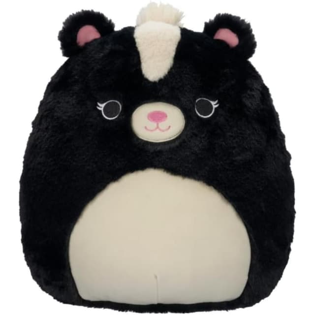 Squishmallows 12-Inch Fuzzamallow Selma the Black and White Skunk Plush Toy – Medium Size, Soft & Cuddly – SQCR05618