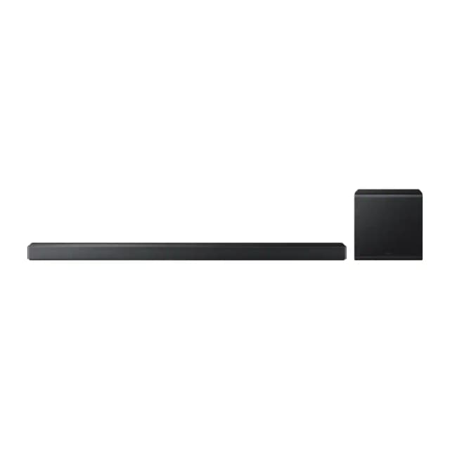 Samsung QS700F-ZN 3.1.2CH Q Series Soundbar 2025 Dolby Atmos DTS Virtual X Wireless Subwoofer Q Symphony SmartThings AirPlay Chromecast Bluetooth HDMI eARC Game Pro Adaptive Sound Titan Black Home Theater System 1 Year Warranty