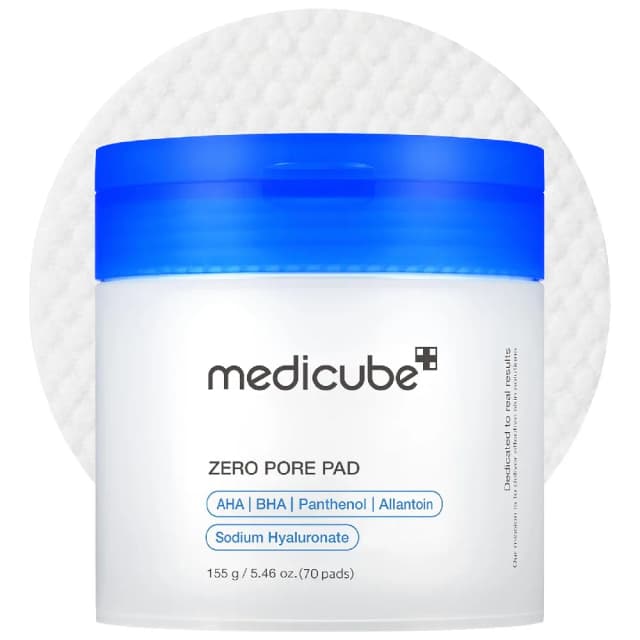 Medicube Zero Pore Pads 2.0, 70 Sheets, Dual-Textured AHA BHA Exfoliating Toner Pads, Pore Tightening & Sebum Control for Oily Acne-Prone Skin