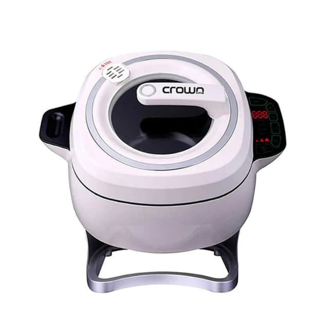 Crownline Automatic Stir Fryer 6L, 2000W, White and Black - SF-203