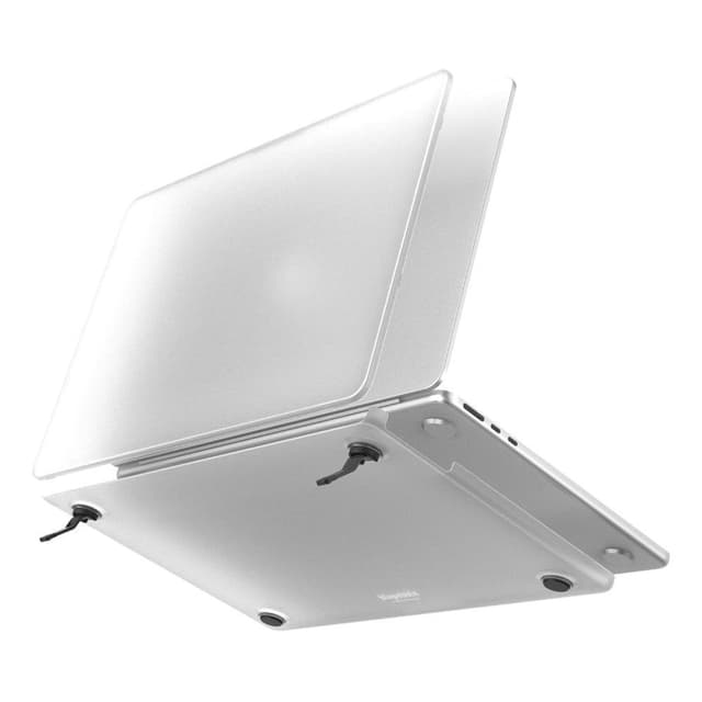 Blupebble ArmorEdge Ultra Slim Hard Case with Foldable Kickstand for MacBook Pro 14 inch Matte Clear - BP-ARM14PRO-MC