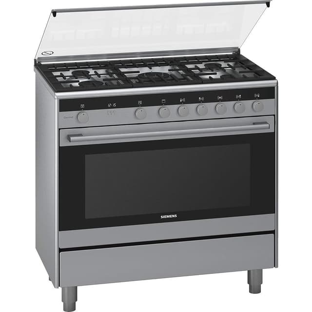 Siemens Freestanding Range Cooker 5 Burner 112L Stainless Steel Silver HG73G8357M