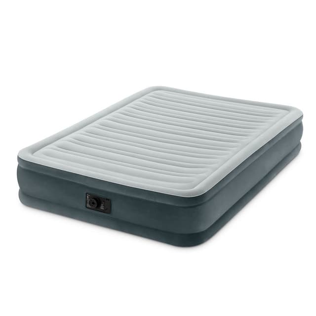 Intex Comfort Plush Mid Rise Dura-Beam Airbed with Built-In Electric Pump -Durable Inflatable Mattress with Soft Flocked Surface - 67766
