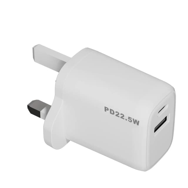 Grabit Wall Adapter - Single USB Fast Charging, Compact Power Charger - White - GTC-120