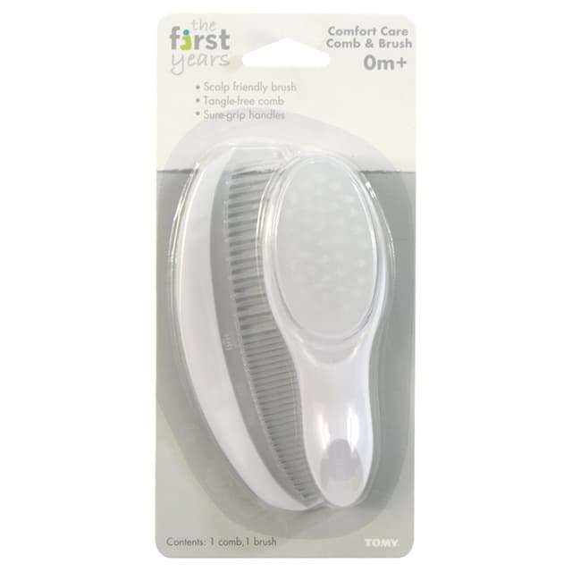 The First Years - Arc Comfort Care Comb And Brush Set for Gentle Grooming - Y7067