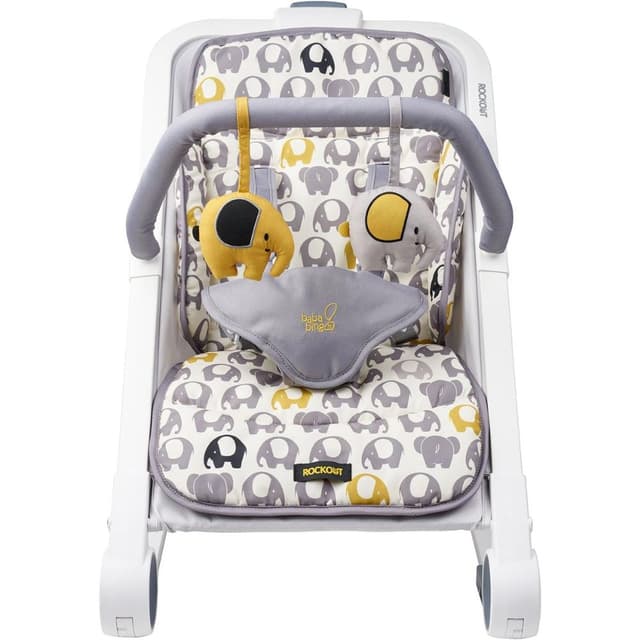 Bababing Rockout 2 Baby Rocker - Nellie Elephant - BB50-003 - Award-Winning Portable Bouncer Chair
