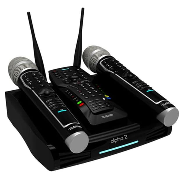 Platinum Se Full Hd 4K Smart Karaoke Player 2 Rechargeable Wireless Mic For Home Use Black Alpha
