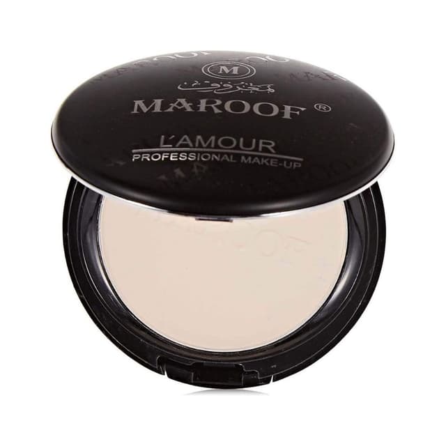 Maroof LAMOUR Professional Face Powder - MCP01-02 (01 Beige) - 12g - Compact Setting Powder, All-Day Coverage