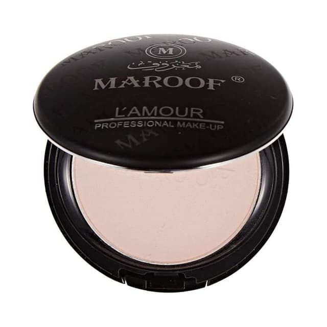 Maroof LAMOUR Professional Face Powder - MCP01-02 (02 Beige) - 12g - Compact Setting Powder, All-Day Coverage